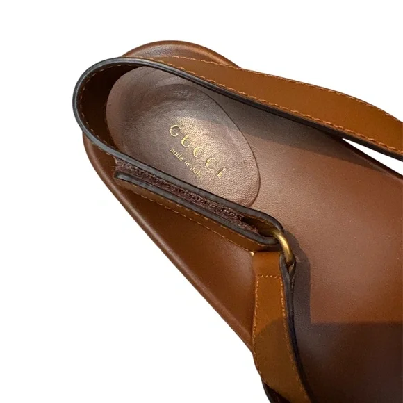 Gucci interlocking g leather sandals - 8.5 - Picture 4 of 8